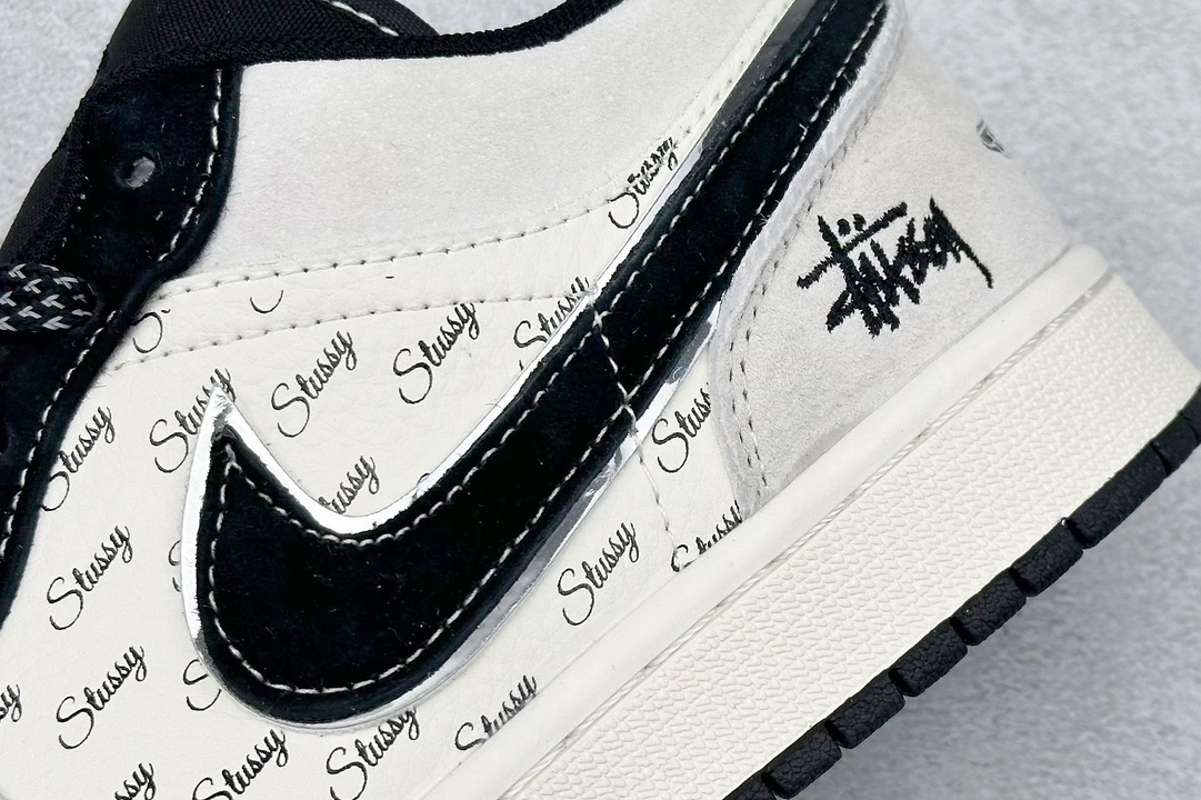 Air Jordan 1 Retro Low x Stussy 米黑小钩满天星 SJ9950-026