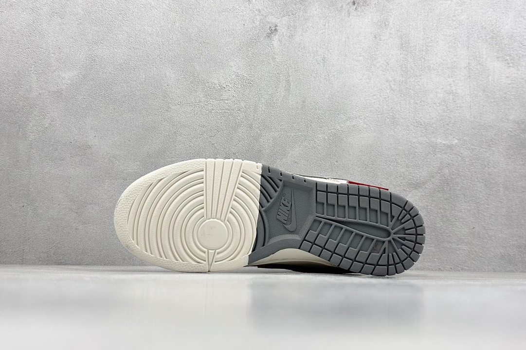 Nike SB Dunk Low x Supreme x Stussy 米灰红双小钩 MM1089-033