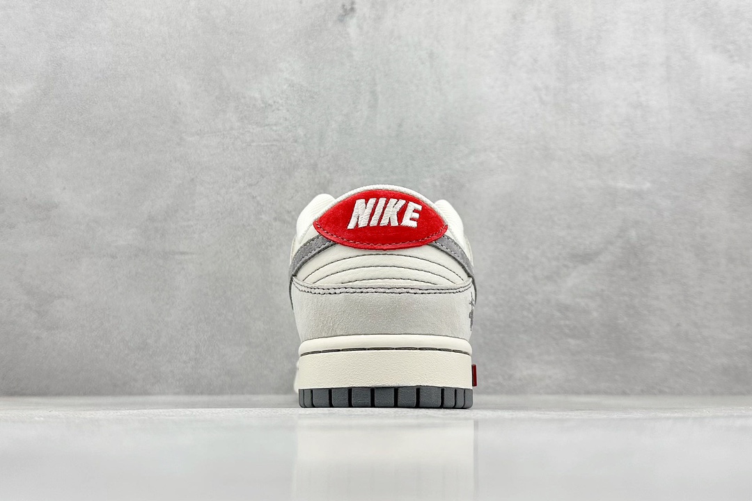 Nike SB Dunk Low x Supreme x Stussy 米灰红双小钩 MM1089-033