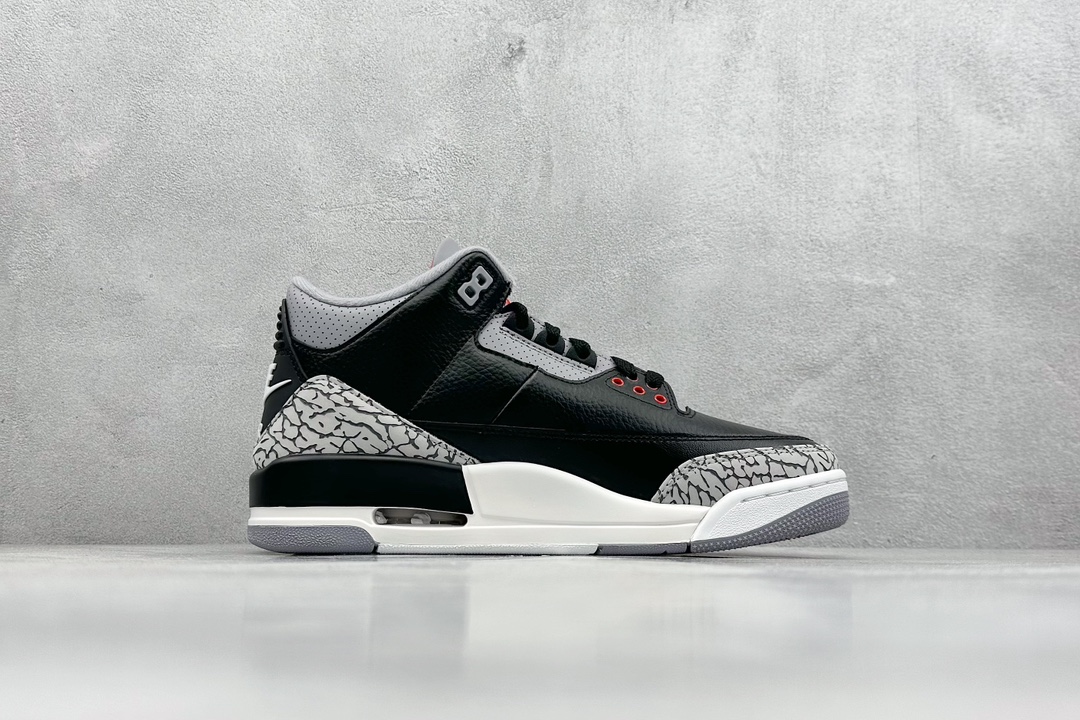 KW神版 Air Jordan 3 OG ”Black Cement” 黑水泥  DN3707-010