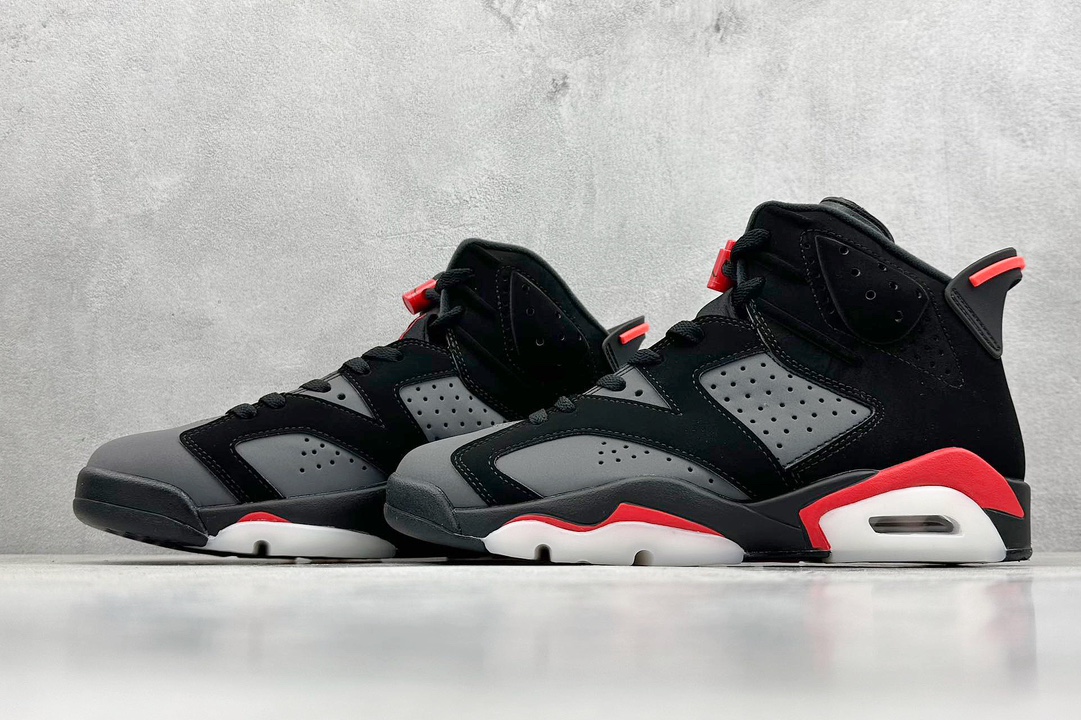 Air Jordan 6 ”Carmine” AJ6 乔6 黑灰红 3M反光 篮球男鞋  CT8529-064