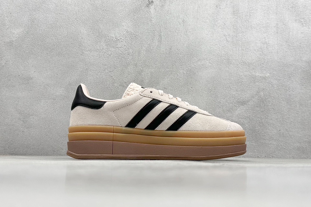 CS版 Adidas Originals Gazelle Bold W 三叶草厚底休闲防滑耐磨低帮板鞋  IE0429