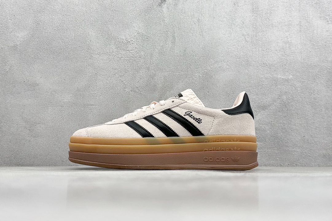 CS版 Adidas Originals Gazelle Bold W 三叶草厚底休闲防滑耐磨低帮板鞋  IE0429