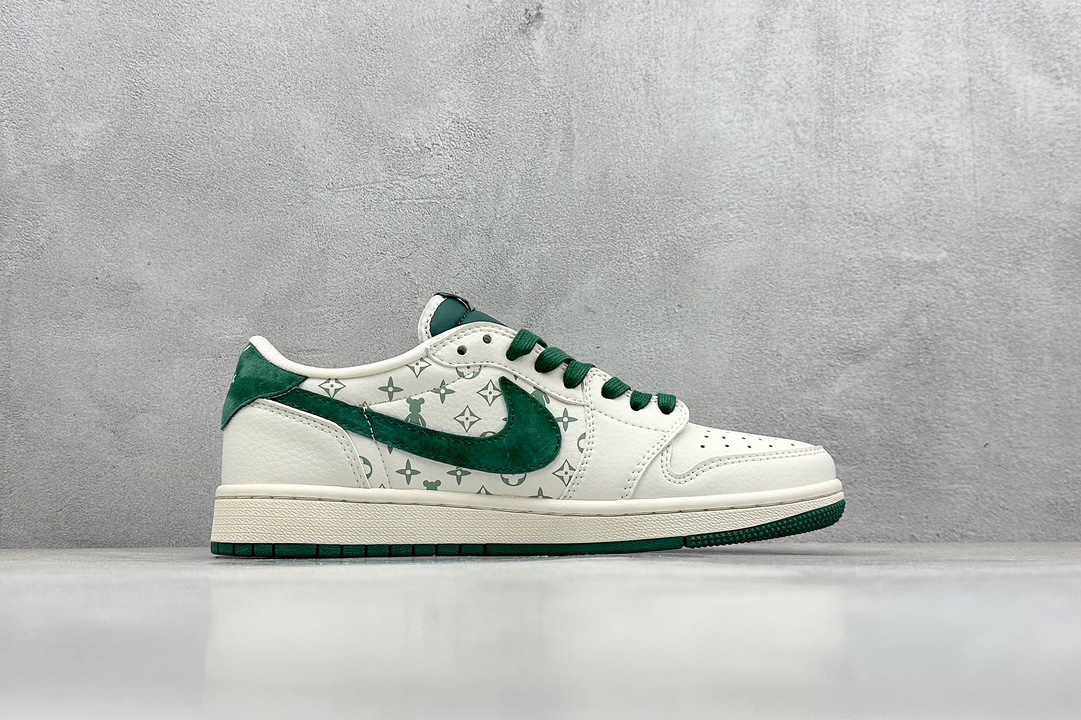 XC版 Travis Scott x Fragment Design x Jordan Air Jordan 1 Low OG SP “暴力熊联名——绿印花”   SJ2068-112