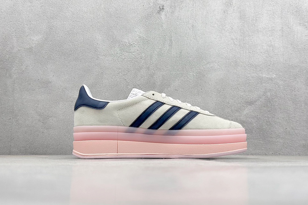 CS版 Adidas Originals Gazelle Bold W 三叶草厚底休闲防滑耐磨低帮板鞋   IE6508