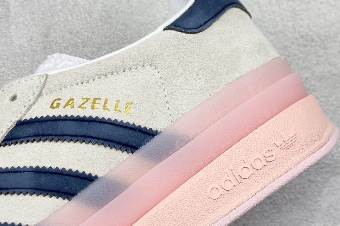 CS版 Adidas Originals Gazelle Bold W 三叶草厚底休闲防滑耐磨低帮板鞋   IE6508