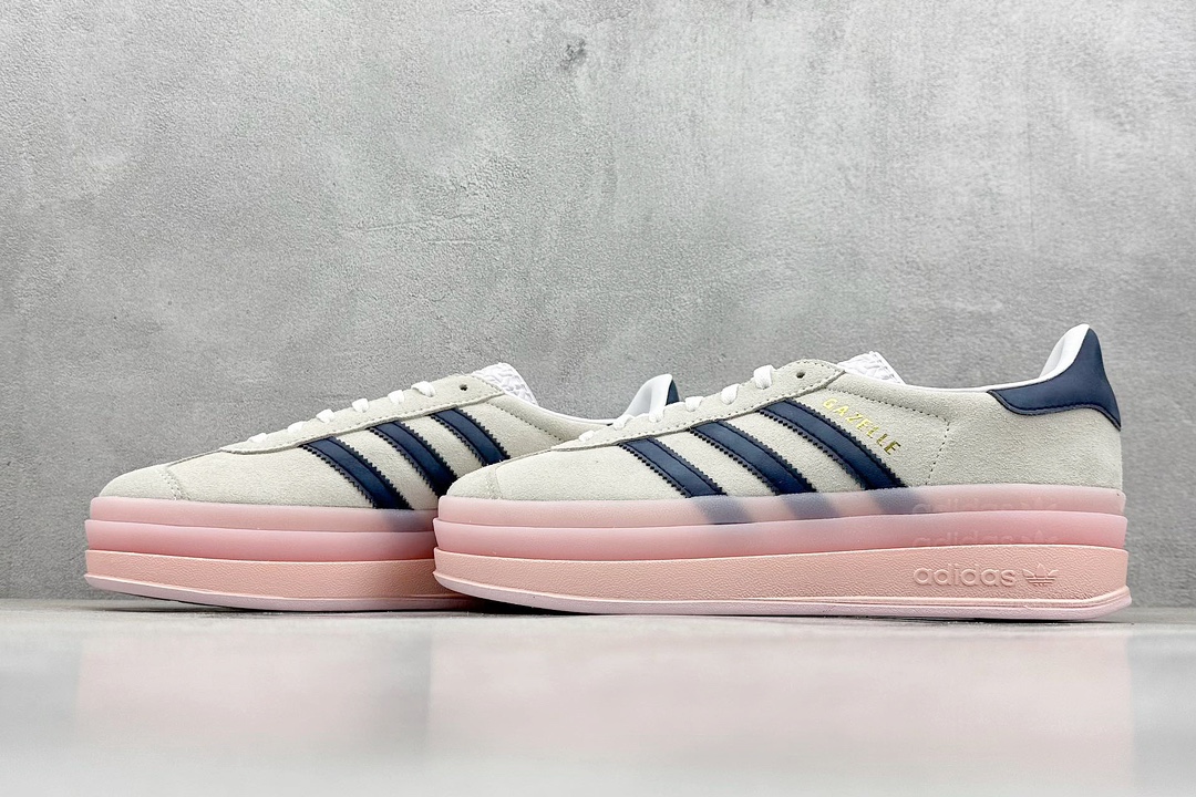 CS版 Adidas Originals Gazelle Bold W 三叶草厚底休闲防滑耐磨低帮板鞋   IE6508