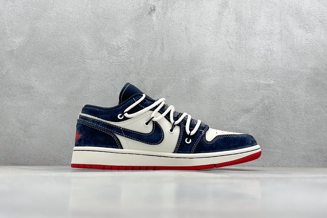 XC版 Nike Jordan Air Jordan 1“斯图西联名——蓝红抽绳”   SJ9950-049