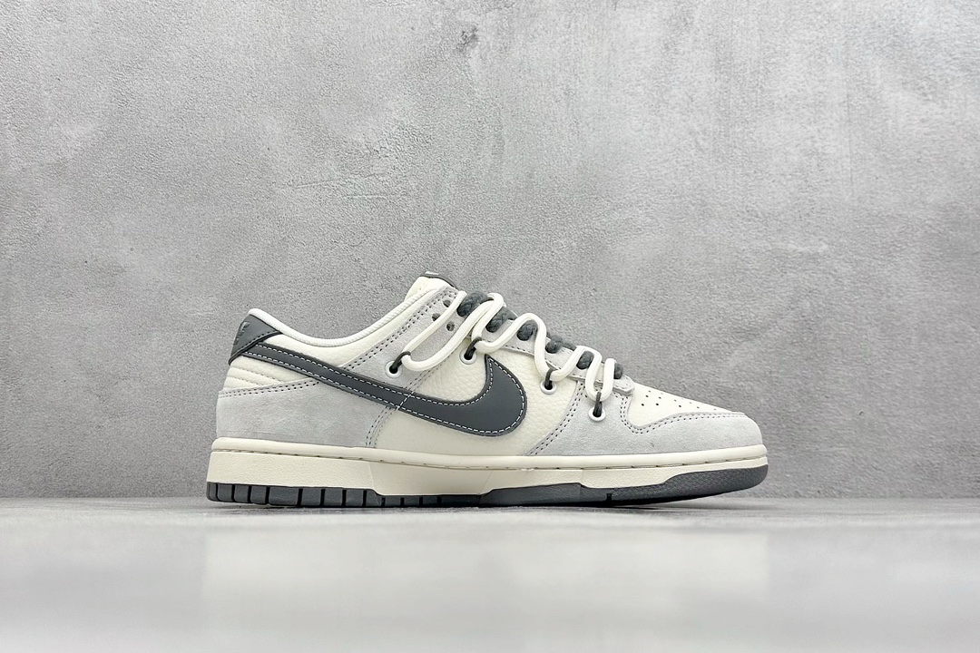 XC版 Nike SB Dunk Low“北面xSUP三方联名——绑带贴布灰勾” 周年高端定制 低帮休闲板鞋   YX5066-253