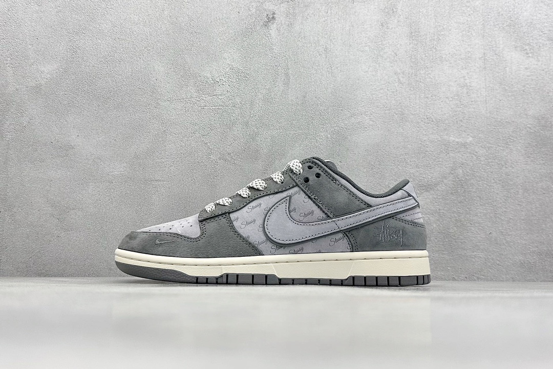 XC版 Nike SB Dunk Low“ 斯图西联名——花岗岩灰” 周年高端定制 低帮休闲板鞋   XS1086-008