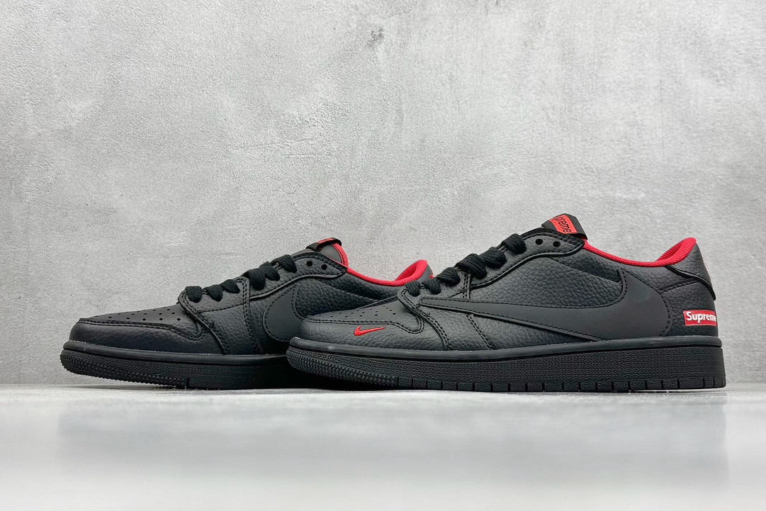 A Fragment x Travis Scott x Supreme Air Jordan 1 Low 三方联名倒钩  QY0268-229