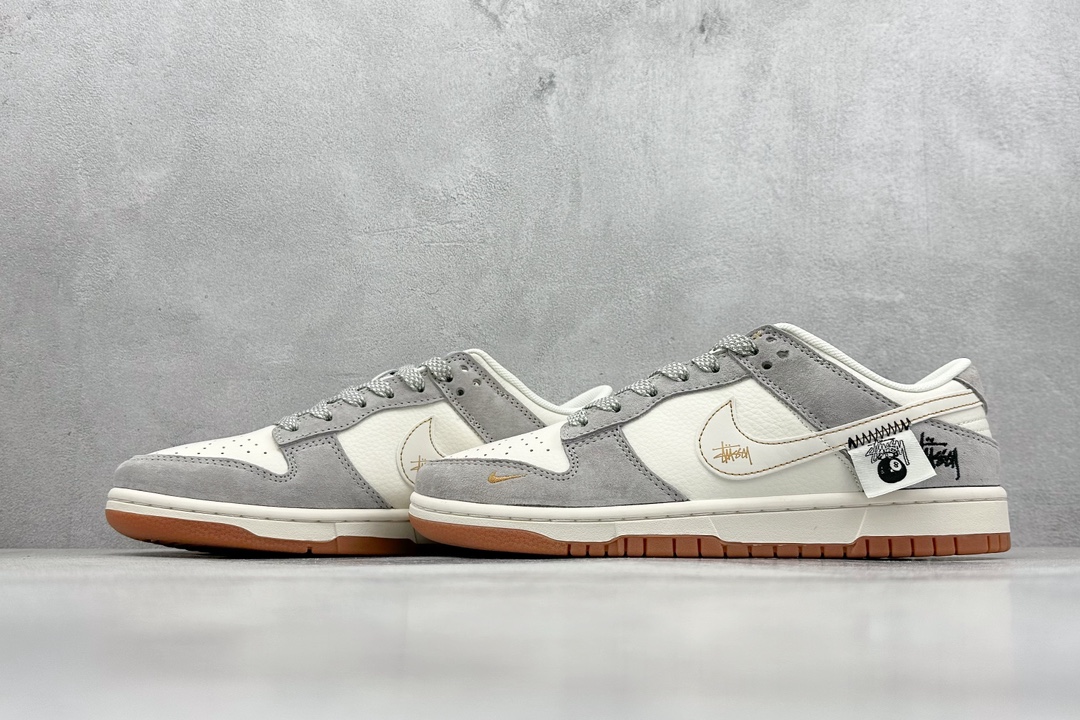 XC版 Nike SB Dunk Low“斯图西联名——贴布黑八白勾” 周年高端定制 低帮休闲板鞋   DM6868-003