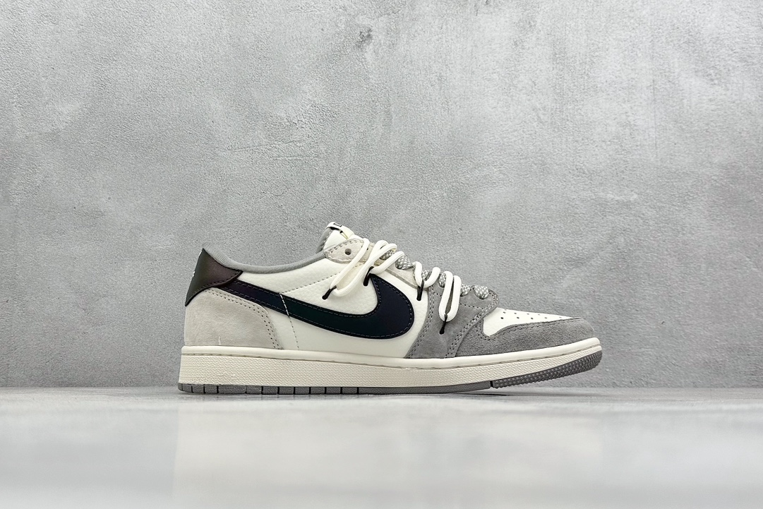 XC版 Travis Scott x Fragment Design x Jordan Air Jordan 1 Low OG SP “迪奥联名——泼墨抽绳”   DM9288-002