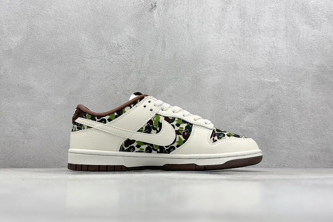 XC版 Nike SB Dunk Low“BAPE联名——迷彩白勾” KK1333-014