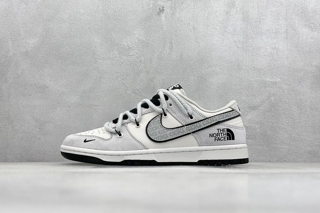 XC版 Nike SB Dunk Low“ 北面联名——CDG灰黑抽绳” 周年高端定制 低帮休闲板鞋   XX3168-307