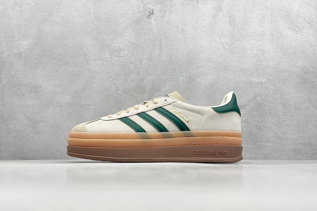 CS版 Adidas Originals Gazelle Bold W 三叶草厚底休闲防滑耐磨低帮板鞋  ID7056