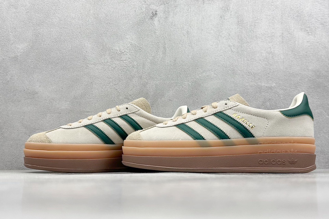 CS版 Adidas Originals Gazelle Bold W 三叶草厚底休闲防滑耐磨低帮板鞋  ID7056