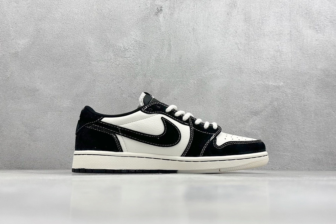 XC版 Travis Scott x Fragment Design x Jordan Air Jordan 1 Low OG SP “暴力熊联名——黑白熊双拼”  SJ2086-138