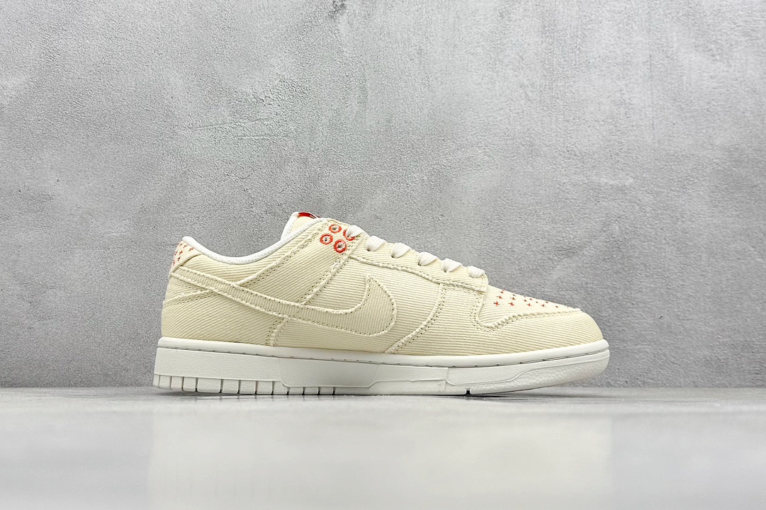 XC版 Nike SB Dunk Low x Supreme 米黄帆布三小钩  KK1888-001