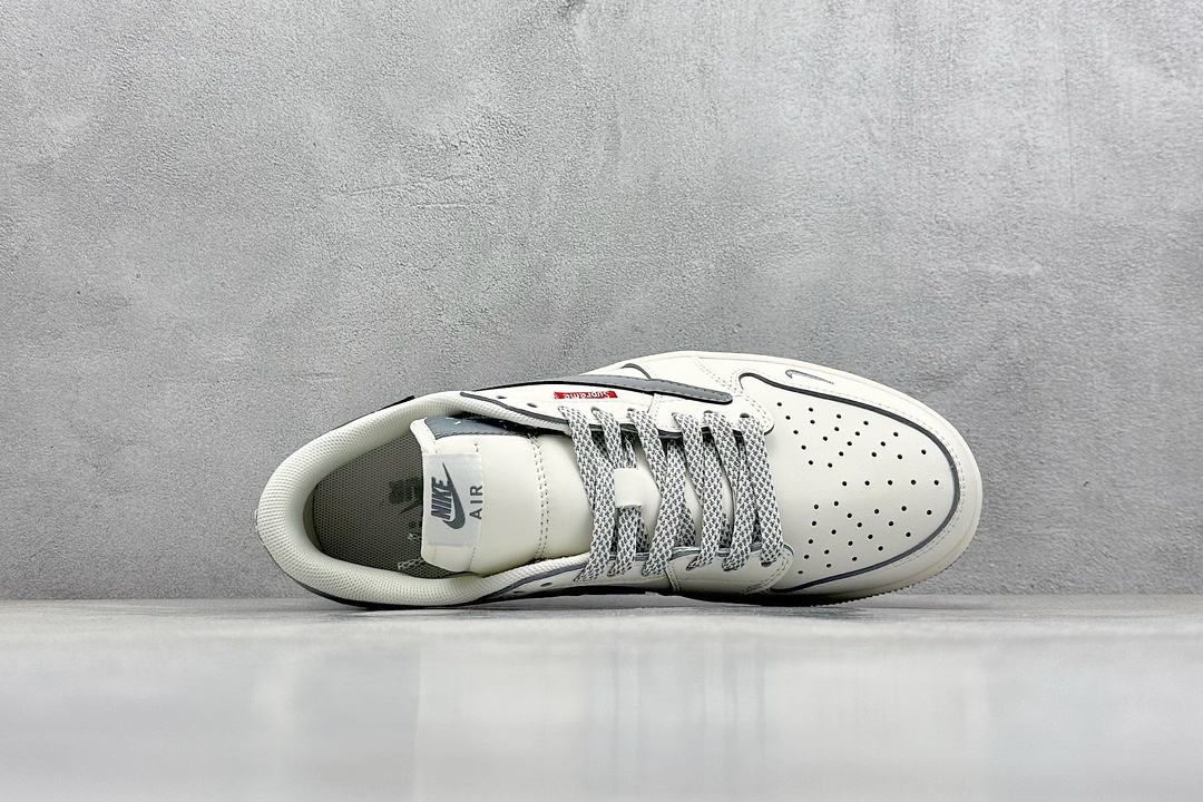 XC版 Travis Scott x Fragment Design x Air Jordan 1 Low OG SP AJ1 北面联名-钢铁灰 低帮文化休闲板鞋  XZ5158-002