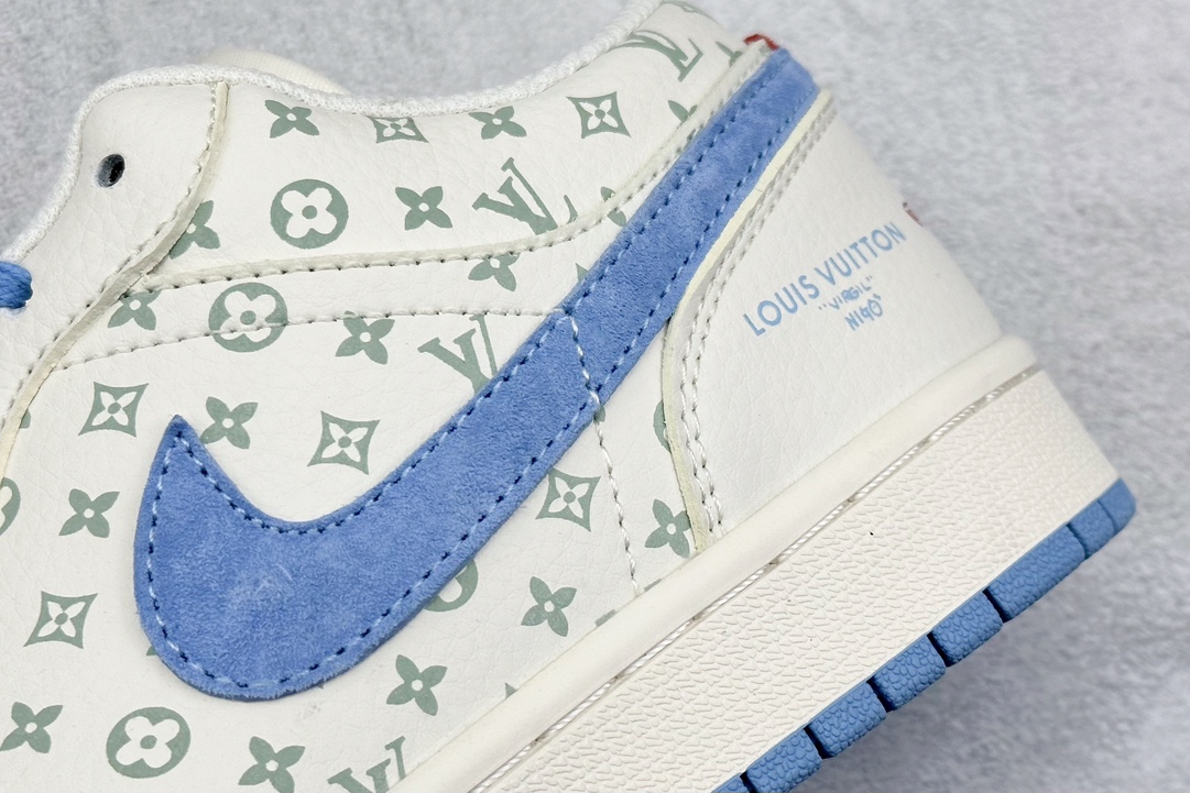 XC版 Air Jordan 1 Retro Low x Louis Vuitton 白蓝  WG8850-008