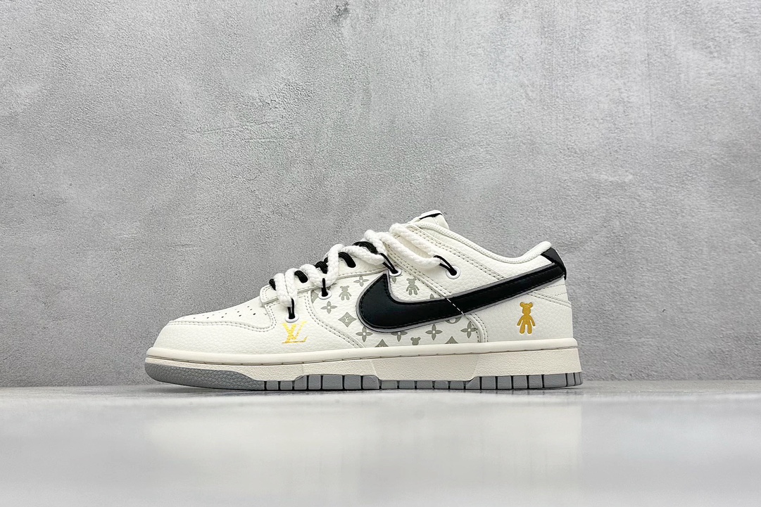 K Nk SB Dunk Low LV联名-灰金暴力熊 周年高端定制 低帮休闲板鞋  SJ2068-227