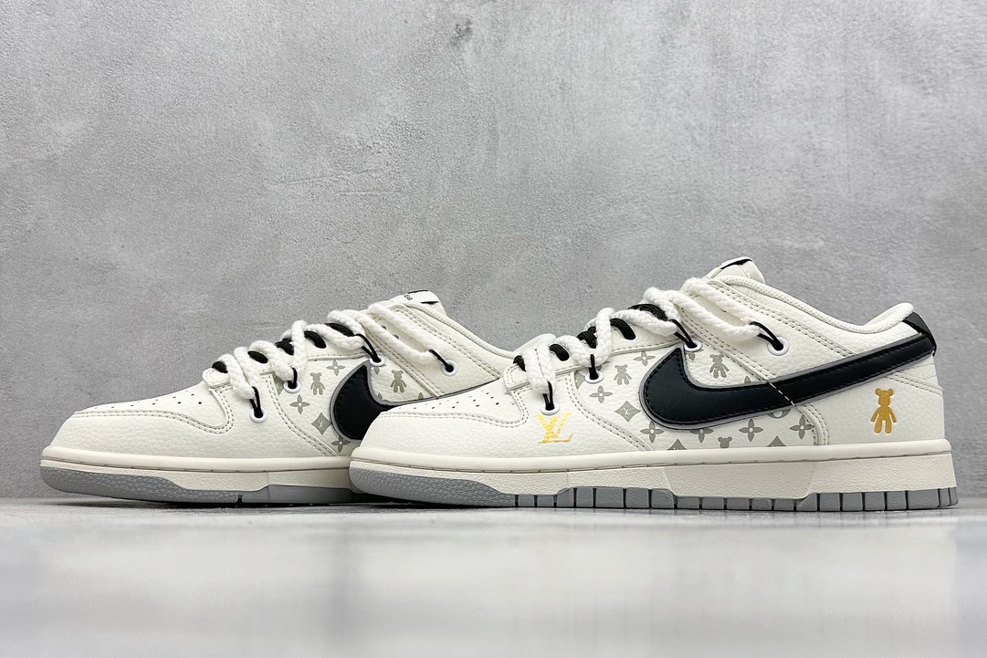 K Nk SB Dunk Low LV联名-灰金暴力熊 周年高端定制 低帮休闲板鞋  SJ2068-227