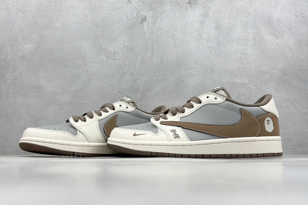 XC版 Fragment x Travis Scott x 猿人头 Air Jordan 1 Low 三方联名倒钩  BB6511-627