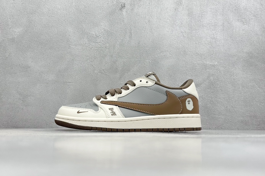 XC版 Fragment x Travis Scott x 猿人头 Air Jordan 1 Low 三方联名倒钩  BB6511-627