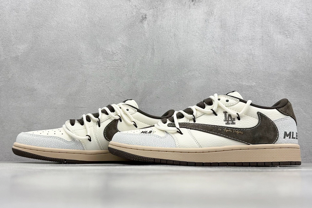 XC版 Fragment x Travis Scott x MLB Air Jordan 1 Low 三方联名倒钩  XS3186-204