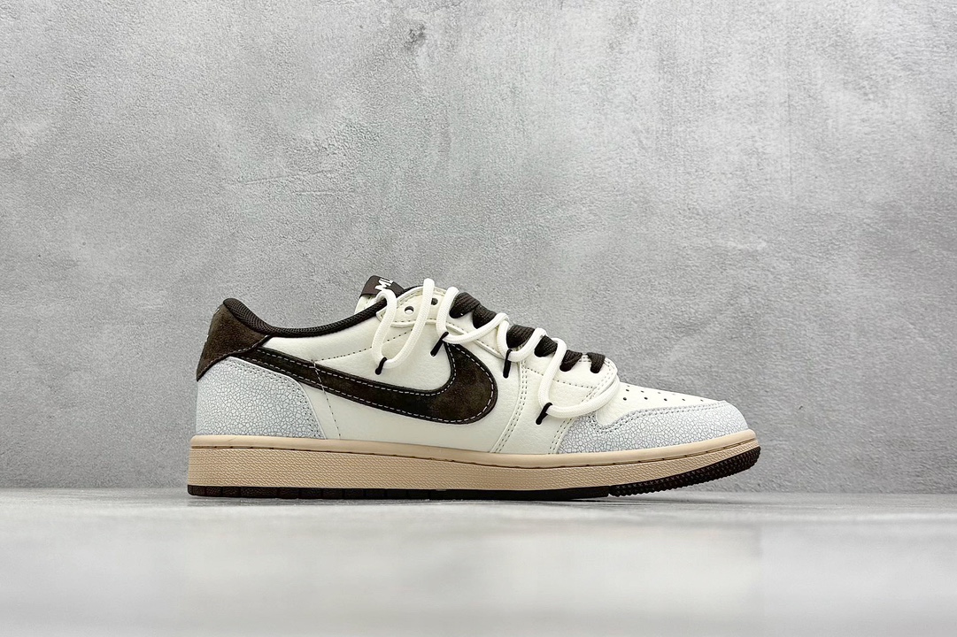 XC版 Fragment x Travis Scott x MLB Air Jordan 1 Low 三方联名倒钩  XS3186-204