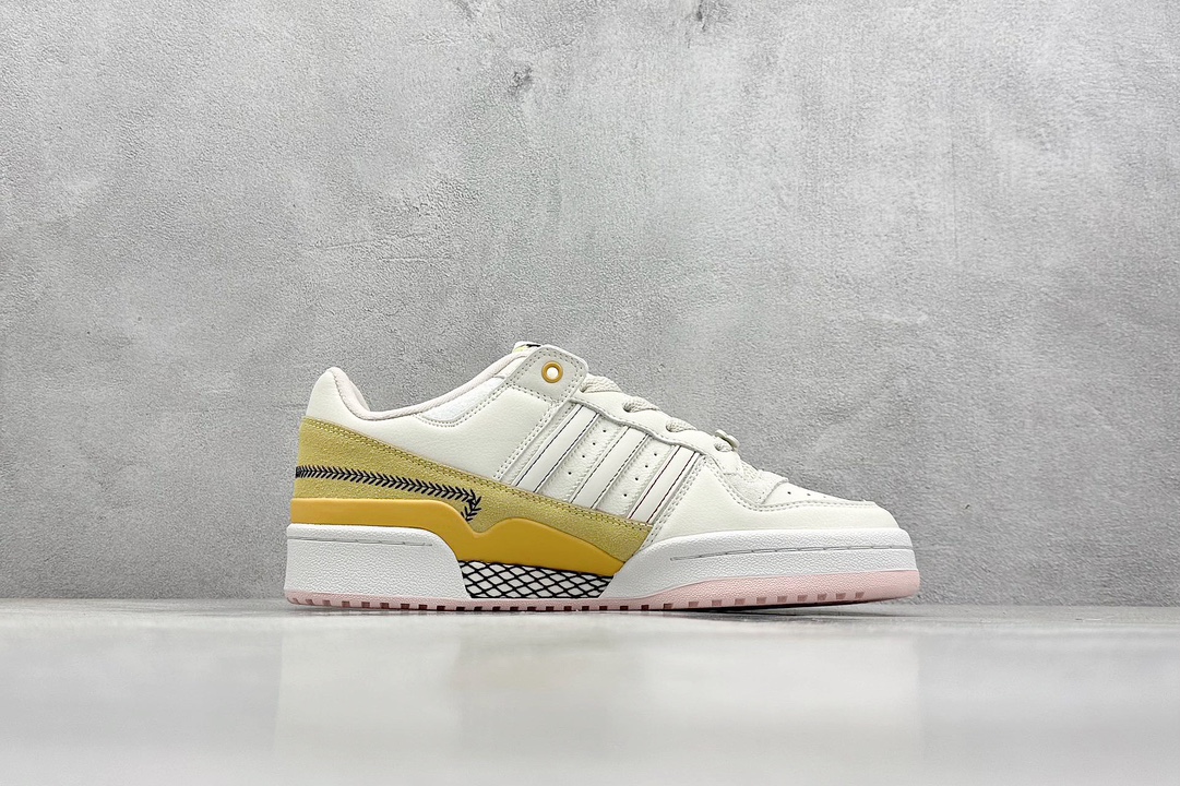Adidas Forum LOW CL 三叶草低帮 经典魔术贴复古板鞋 男女潮流头层皮休闲鞋  JR5457
