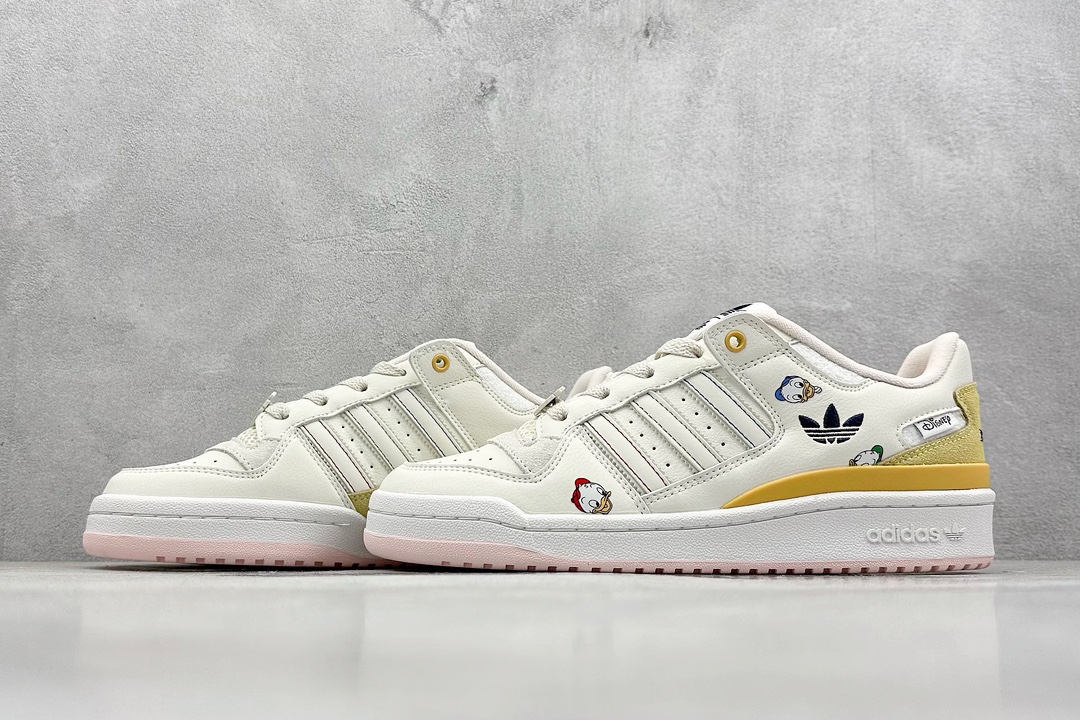 Adidas Forum LOW CL 三叶草低帮 经典魔术贴复古板鞋 男女潮流头层皮休闲鞋  JR5457