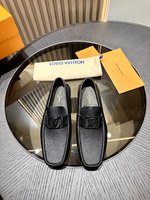 Louis Vuitton Shoes Moccasin Cowhide Rubber
