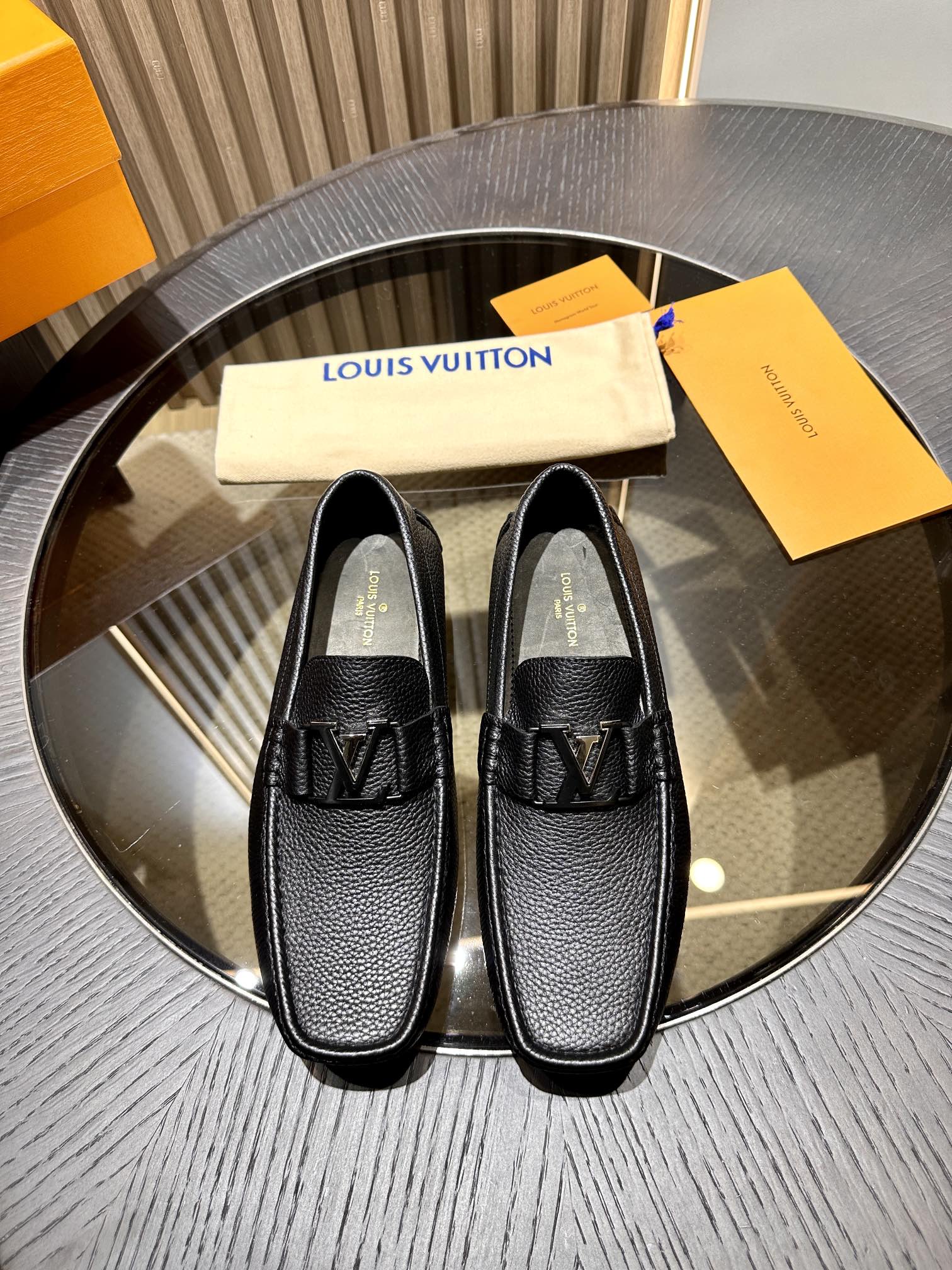 Best Quality Fake
 Louis Vuitton Shoes Moccasin Cowhide Rubber