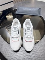 Givenchy Shoes Sneakers Silver White Openwork Cowhide Vintage Sweatpants