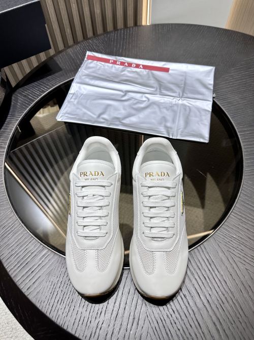 Prada Suede Low-Top Sneakers White Casual Shoes for Women Size 39-44 1 Prada Suede Low-Top Sneakers White Casual Shoes for Women Size 39-44