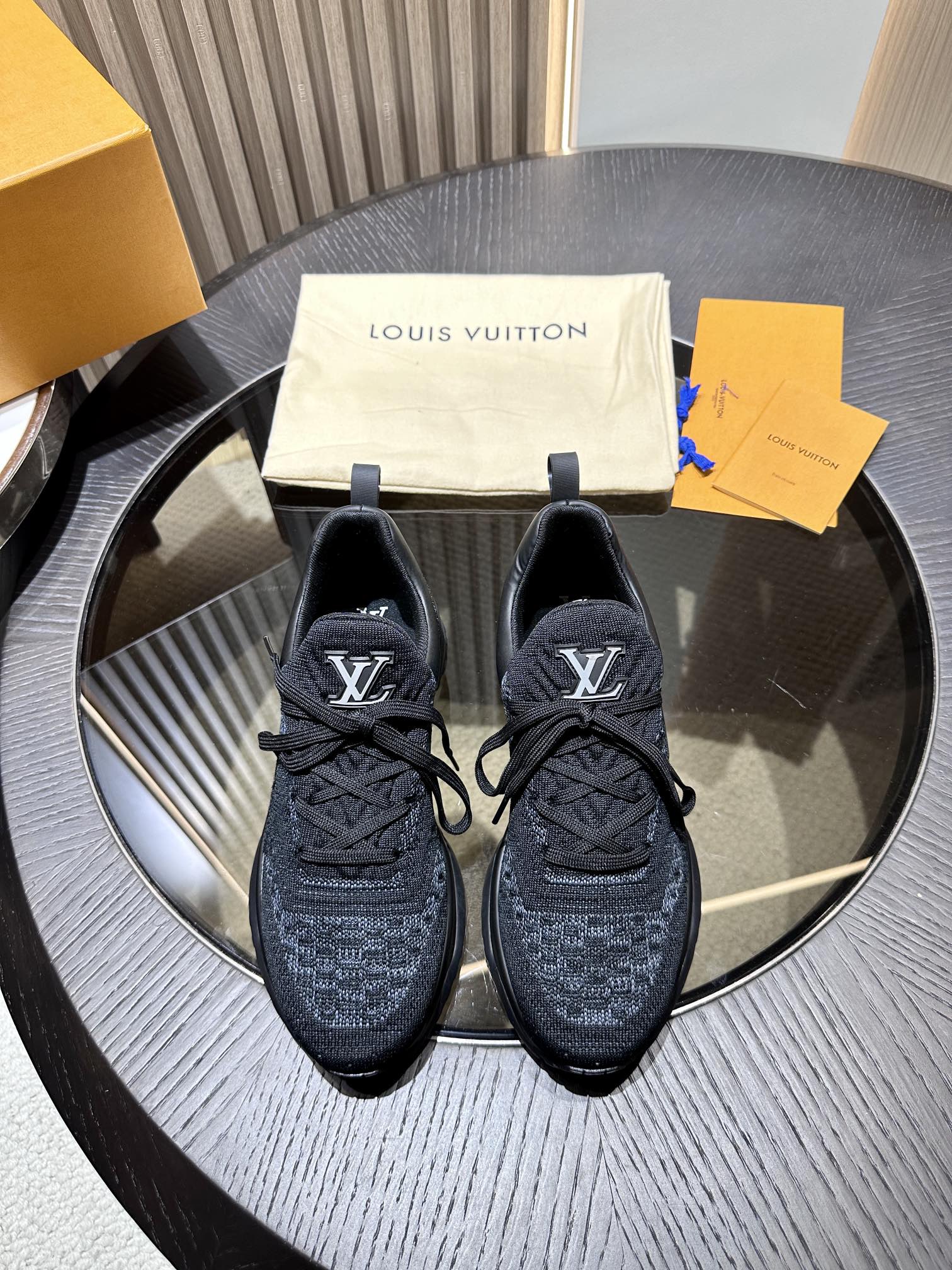 Louis Vuitton Shoes Sneakers Knitting Rubber Sweatpants