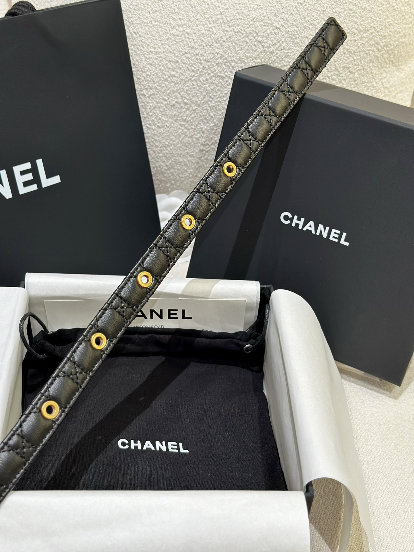 CHANEL香奈儿女士菱格时尚款宽度2.0双面顶级牛皮顶级品质正品开模高端定制皮料五金带身采用松紧收腰设