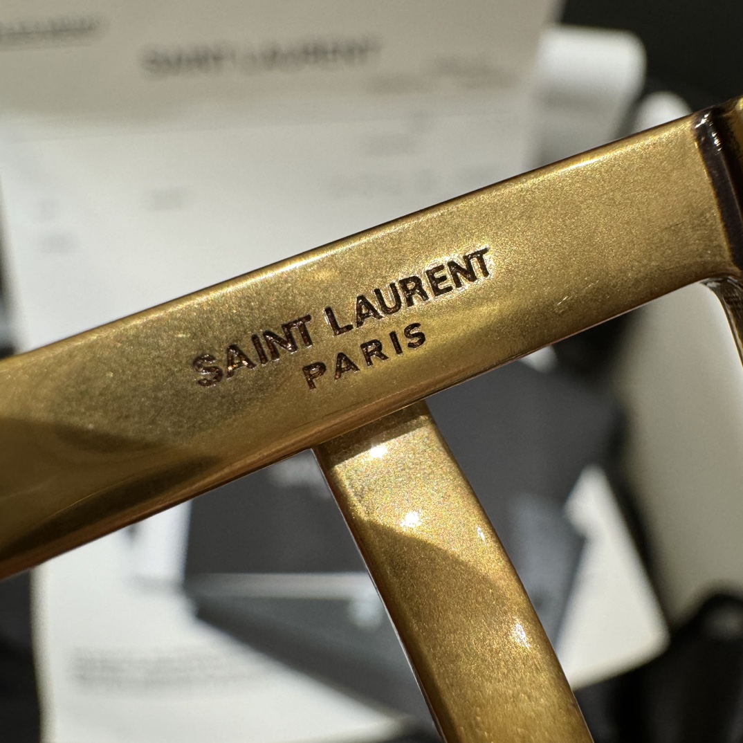 Saint Laurent Crocodile Embossed Leather Belt with Gold Buckle - 3.0cm Width 8 i1728305345 9478 8