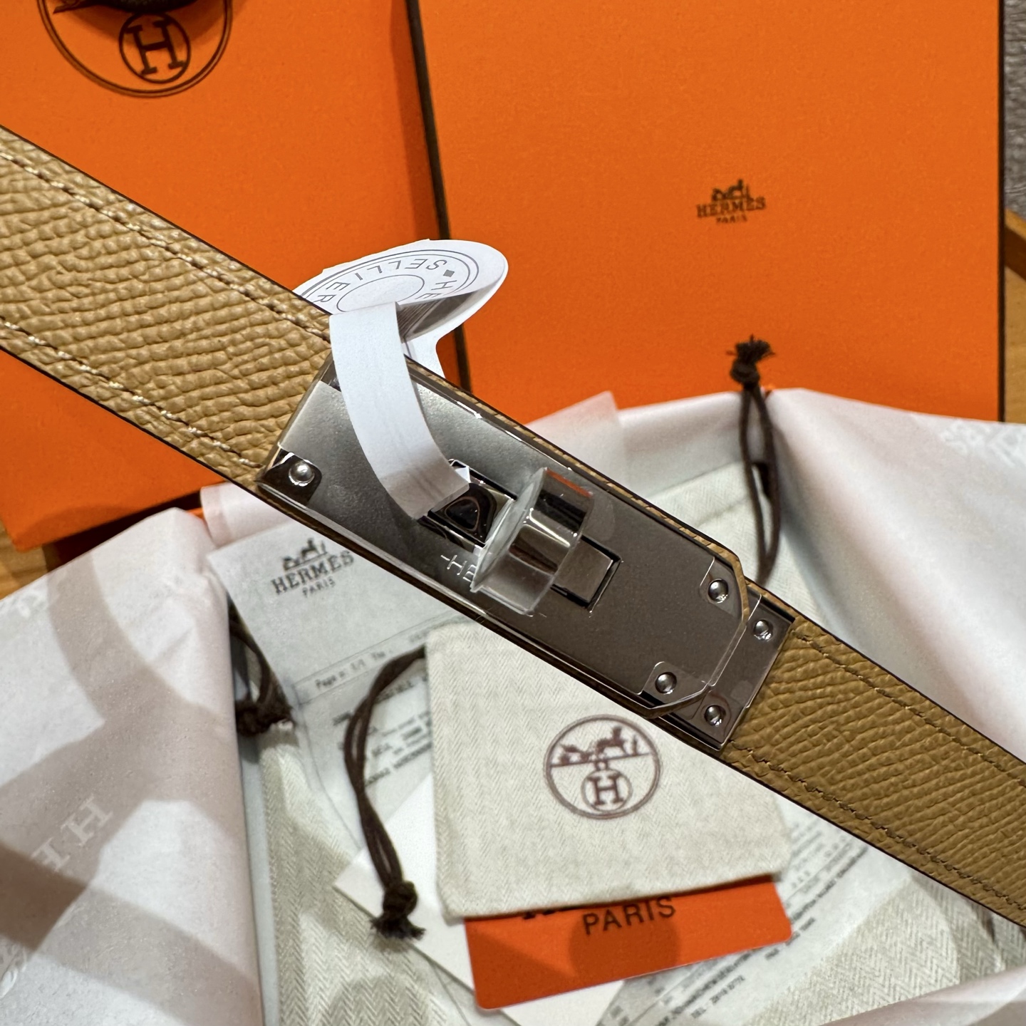 H家 レディース 腰帯 Epsom小牛皮製 高級感溢れるデザイン