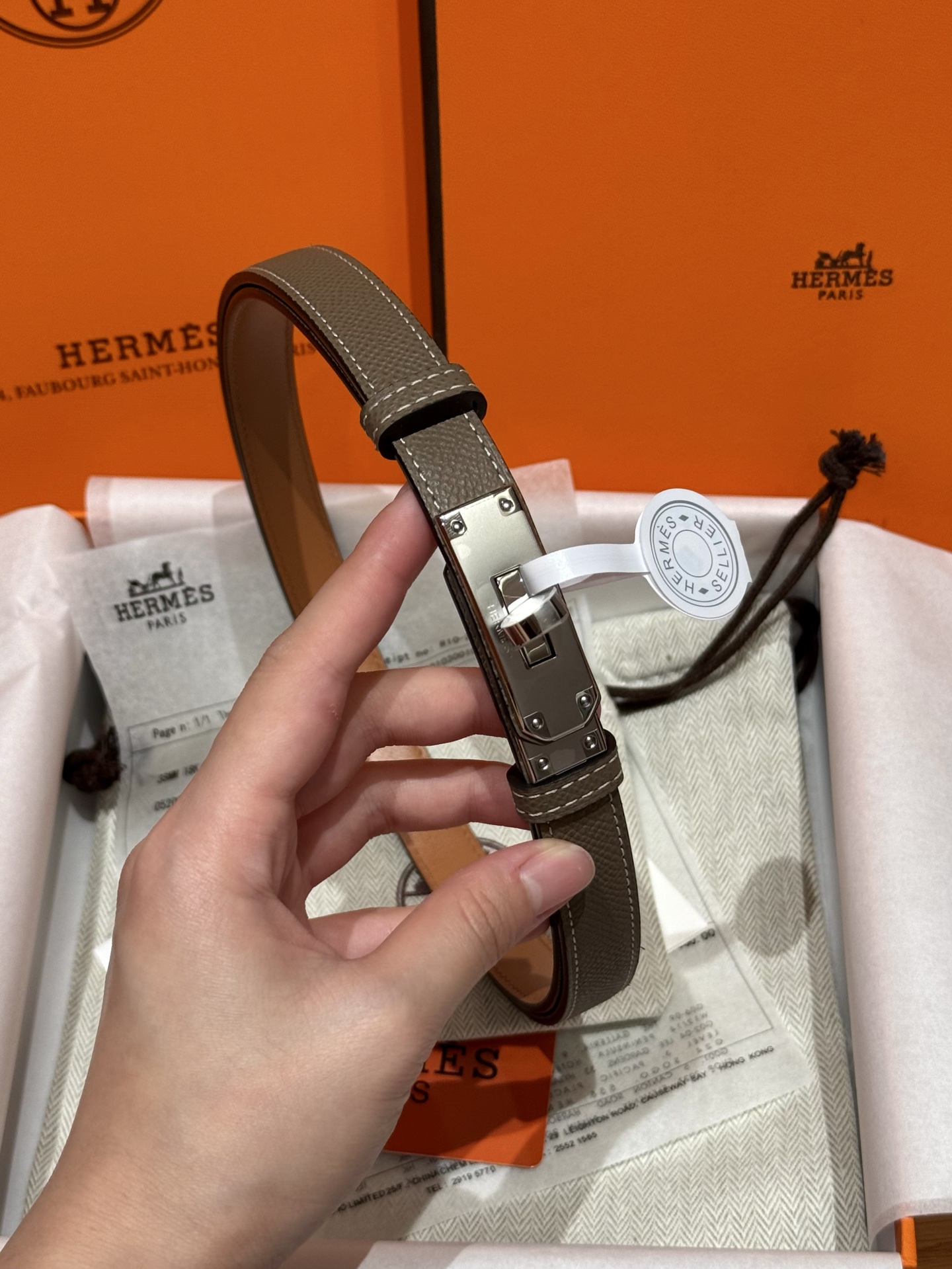 H家 レディース腰带 Epsom小牛皮製 高品質316精鋼