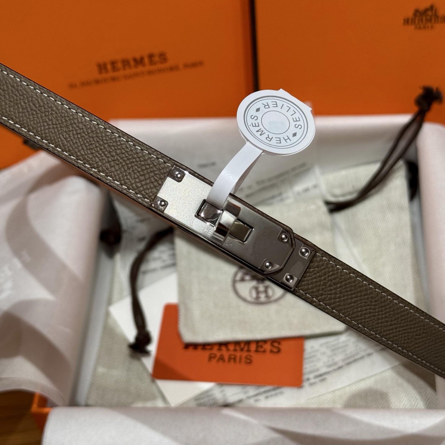 H家 レディース腰带 Epsom小牛皮製 高品質316精鋼