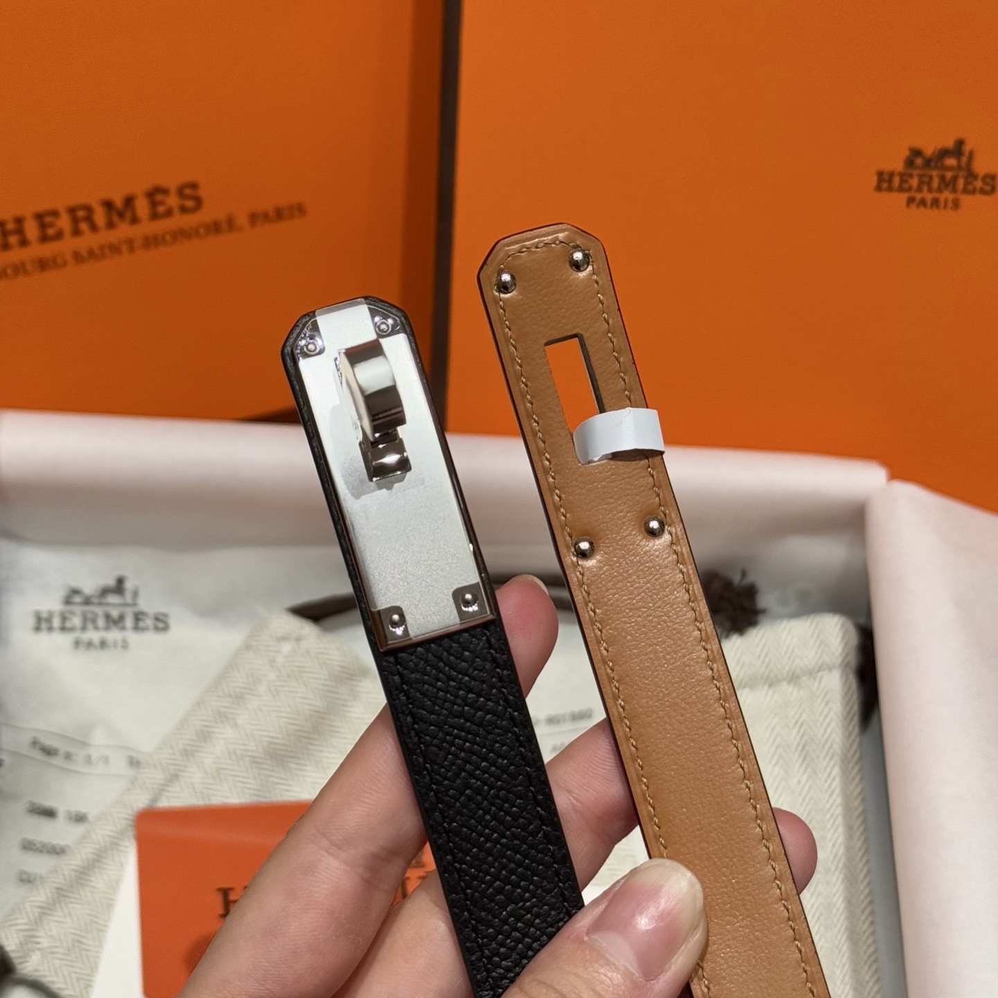 H家 レディース 腰帯 Epsom小牛皮製 高耐久性&精鋼金具