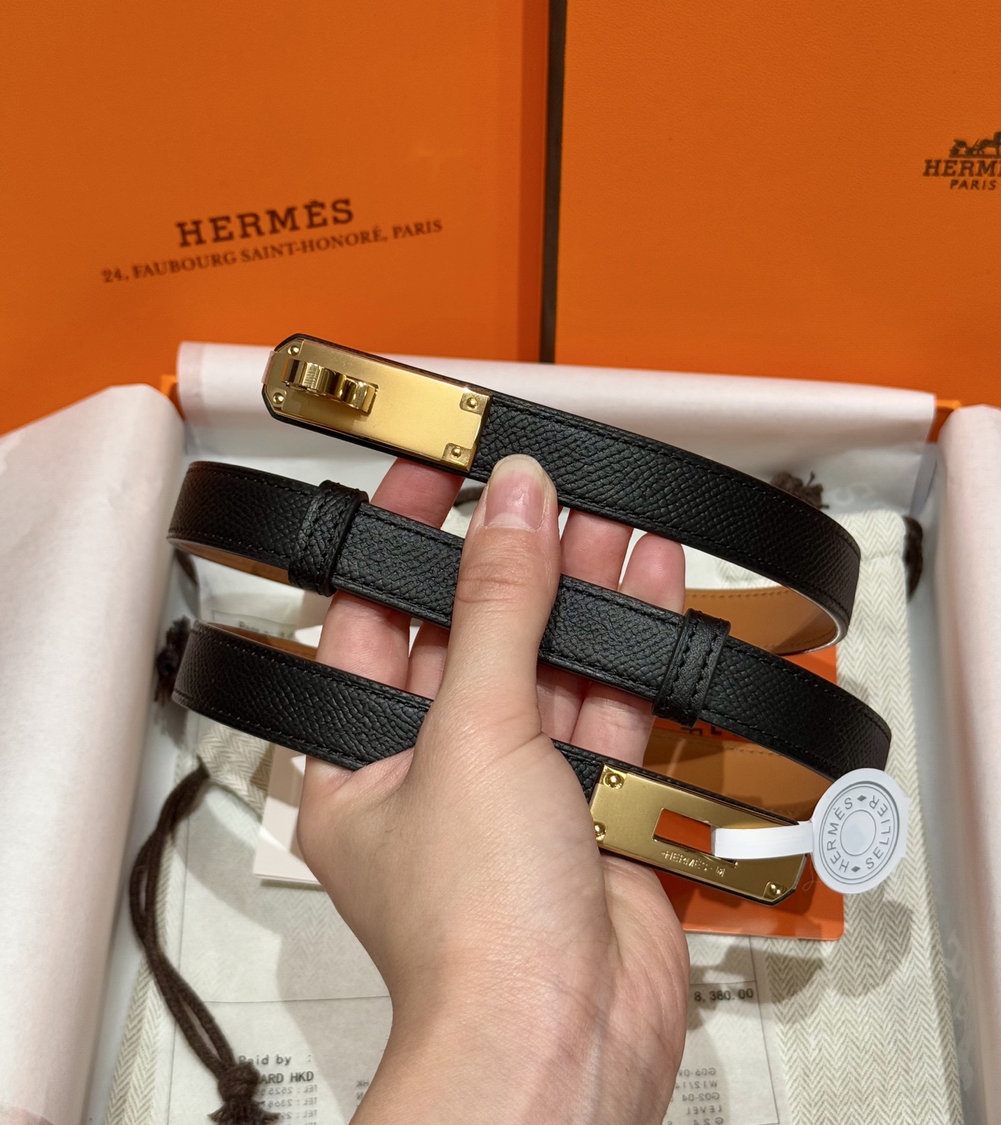 H家 レディース 腰帯 Epsom小牛皮と316精鋼の高級デザイン