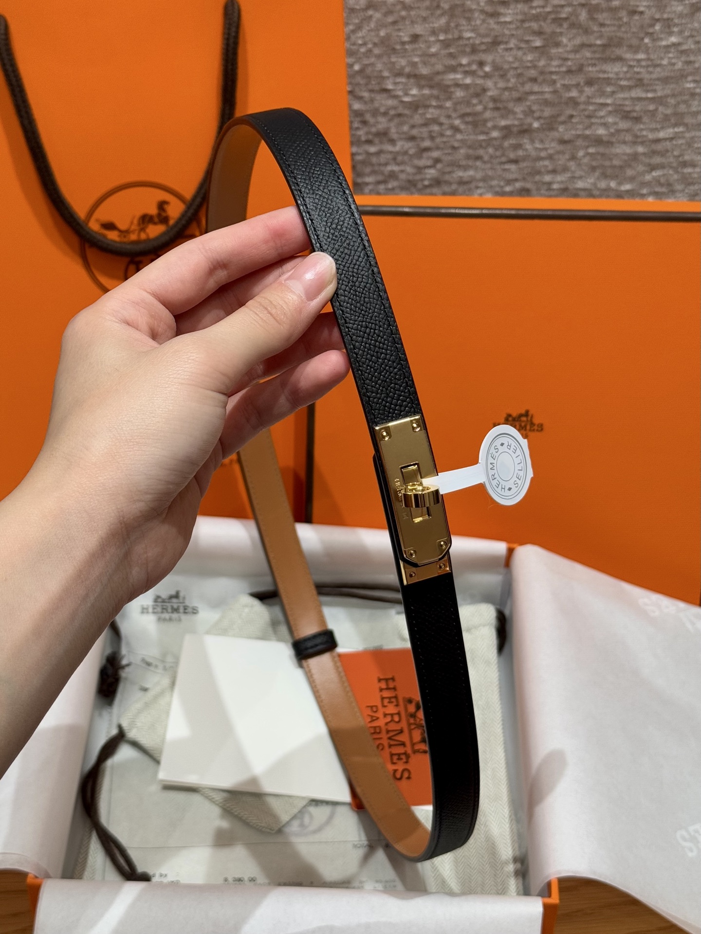 H家 レディース 腰帯 Epsom小牛皮と316精鋼の高級デザイン