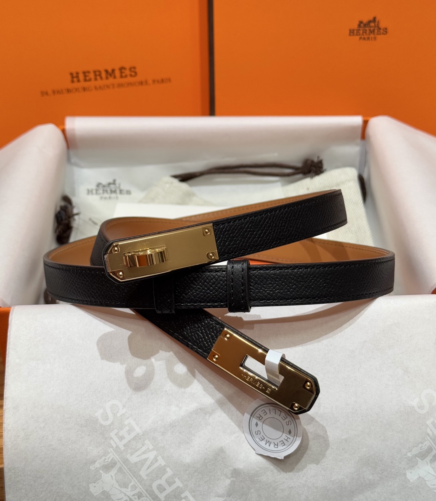 H家 レディース 腰帯 Epsom小牛皮と316精鋼の高級デザイン