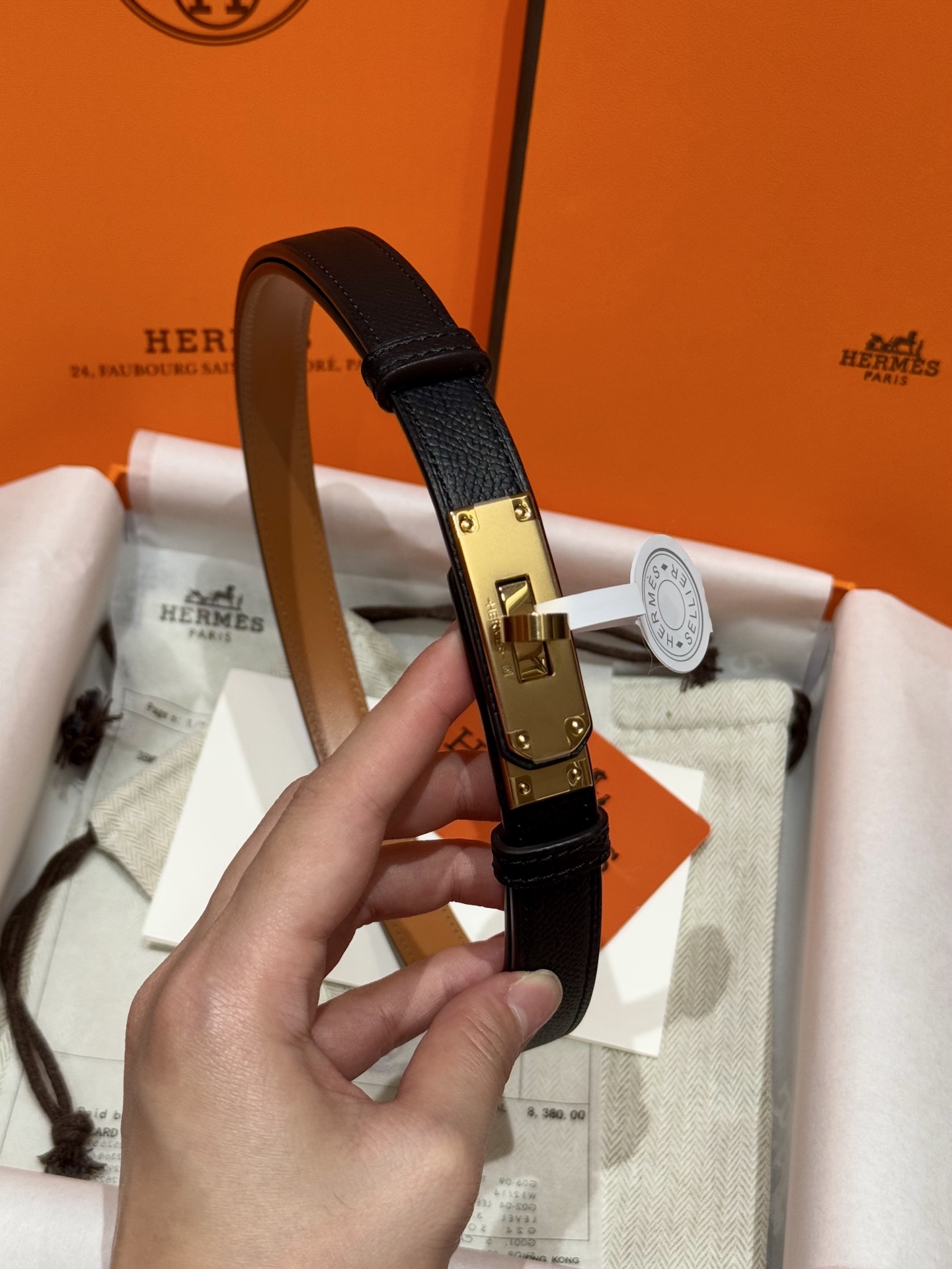 H家 レディース 腰帯 Epsom小牛皮と316精鋼の高級デザイン