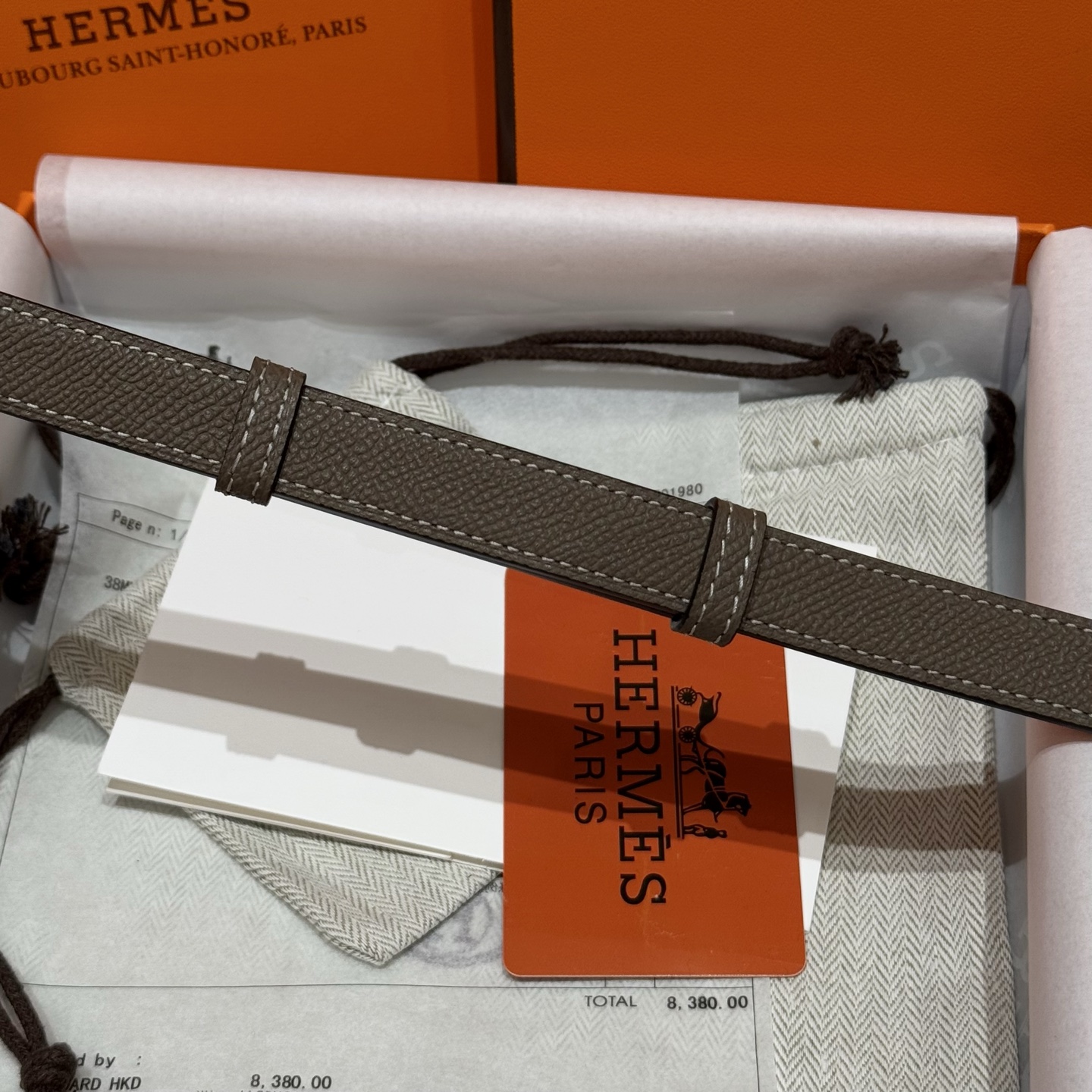 H家 レディース 腰帯 Epsom小牛皮・316精鋼金具の高級品