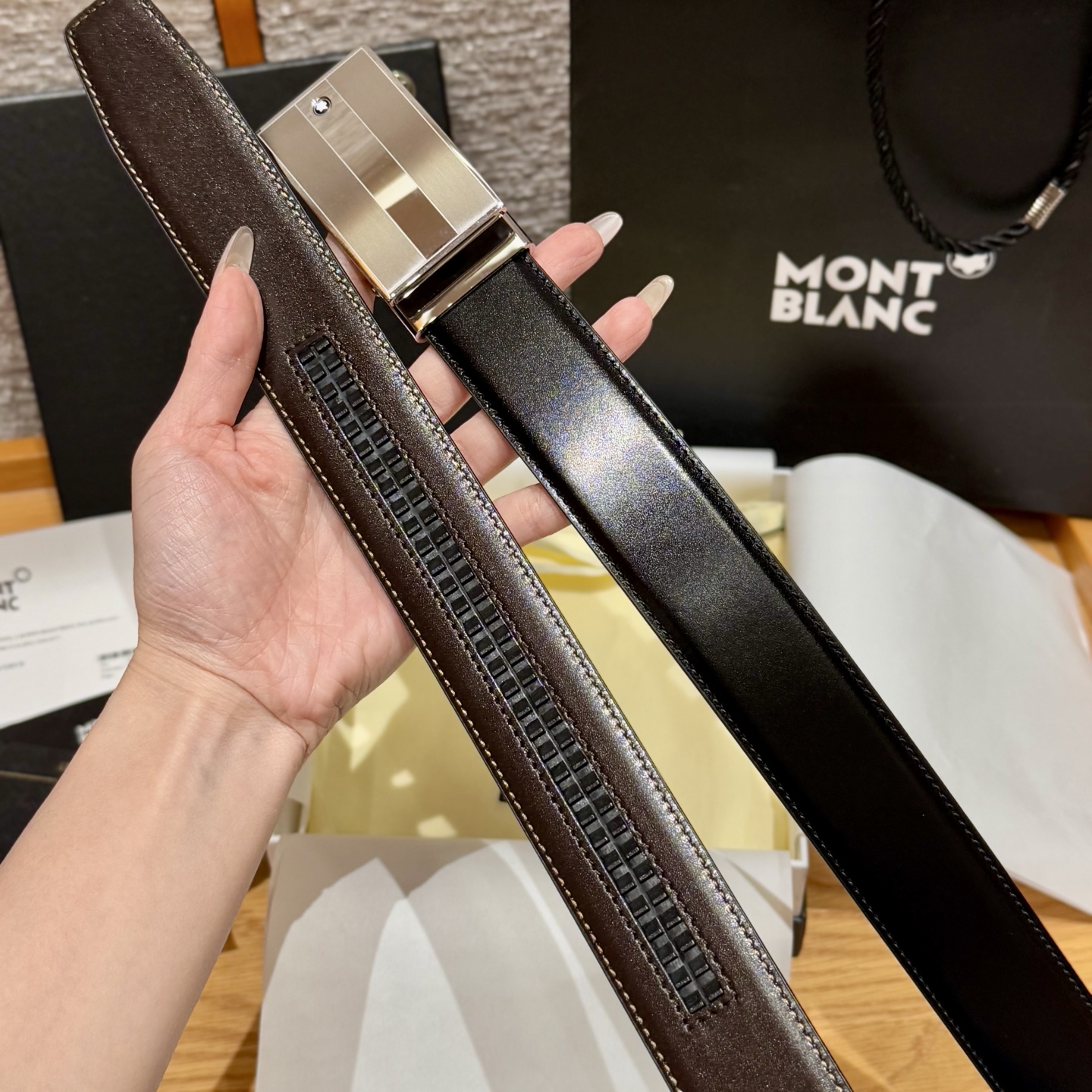 China Replica Montblanc Belt MBBT0409-1369